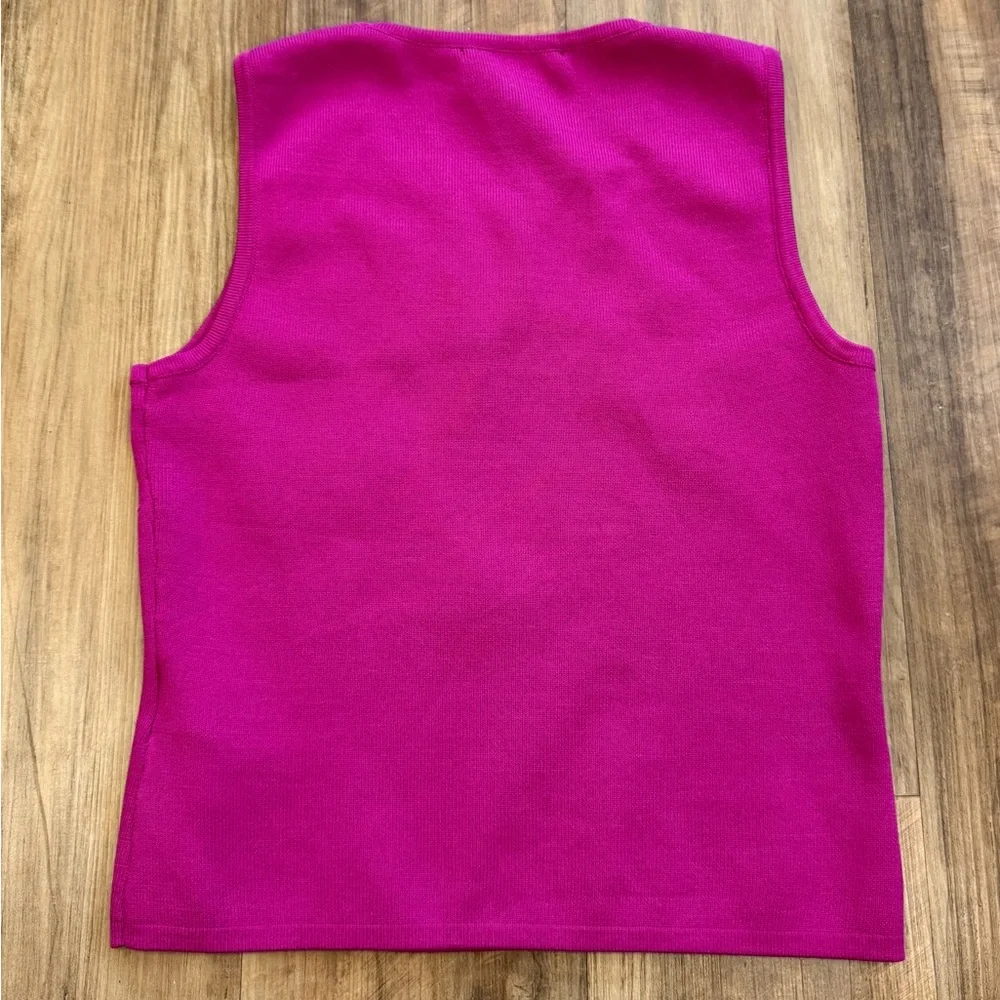 Happily Grey Hot Pink Fitted Crop Top Faux Corset, Size Large - Picture 5 of 6